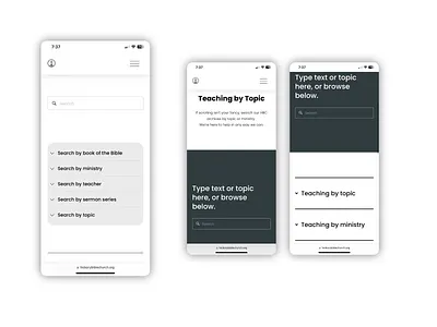 Content search page ui ux