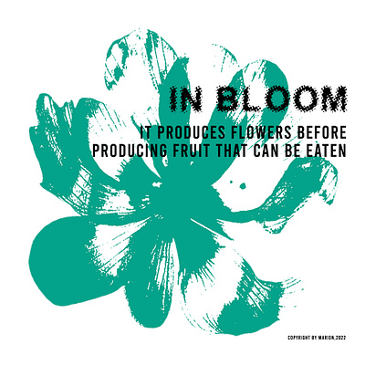 Blossom flowers sage graphic design
