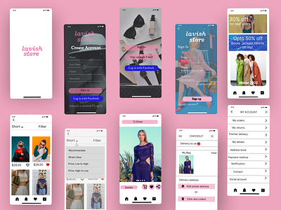 E-Commerce fashion app app branding design graphic design illustration logo typography ui ux vector