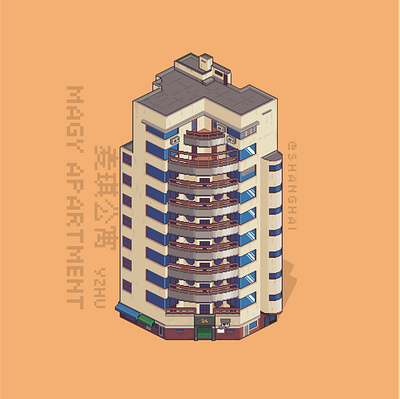 Pixel | Magy Apartment architecture aseprite building design illustration pixelart