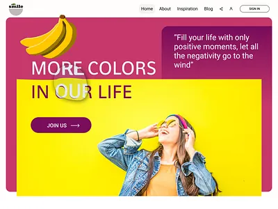 Landing page (Smile) branding design logo ui ux webdesig