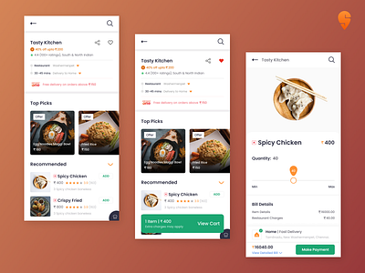 Add To Cart Interaction add to cart interaction animation design brandin cart ui food menu design food ui design ios swiggy design ui design ux design