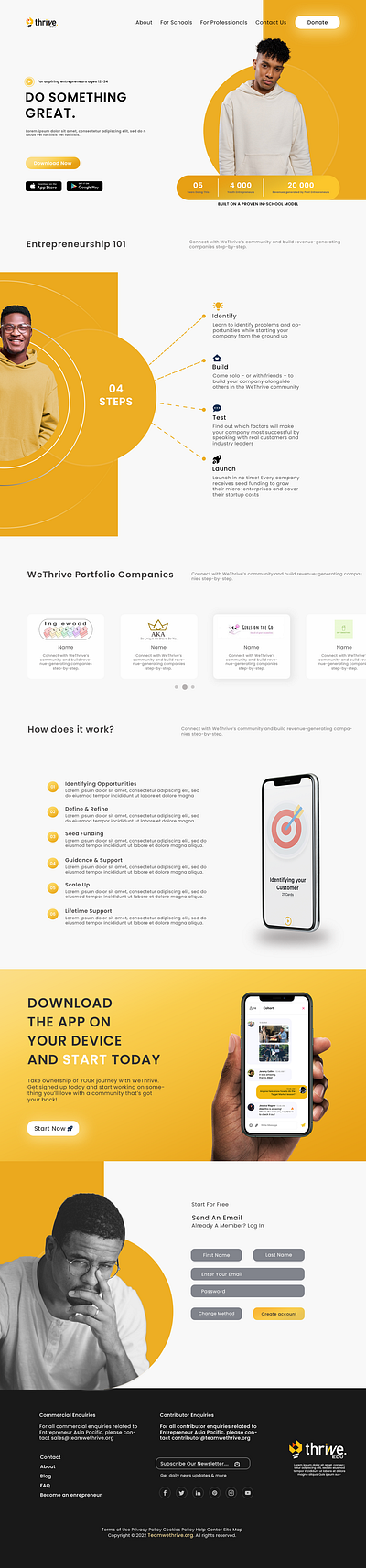 Landing Page for Educational Website branding business landing page design ecommerce website graphic design landing page modern typography ui ux website design wordpress landing page