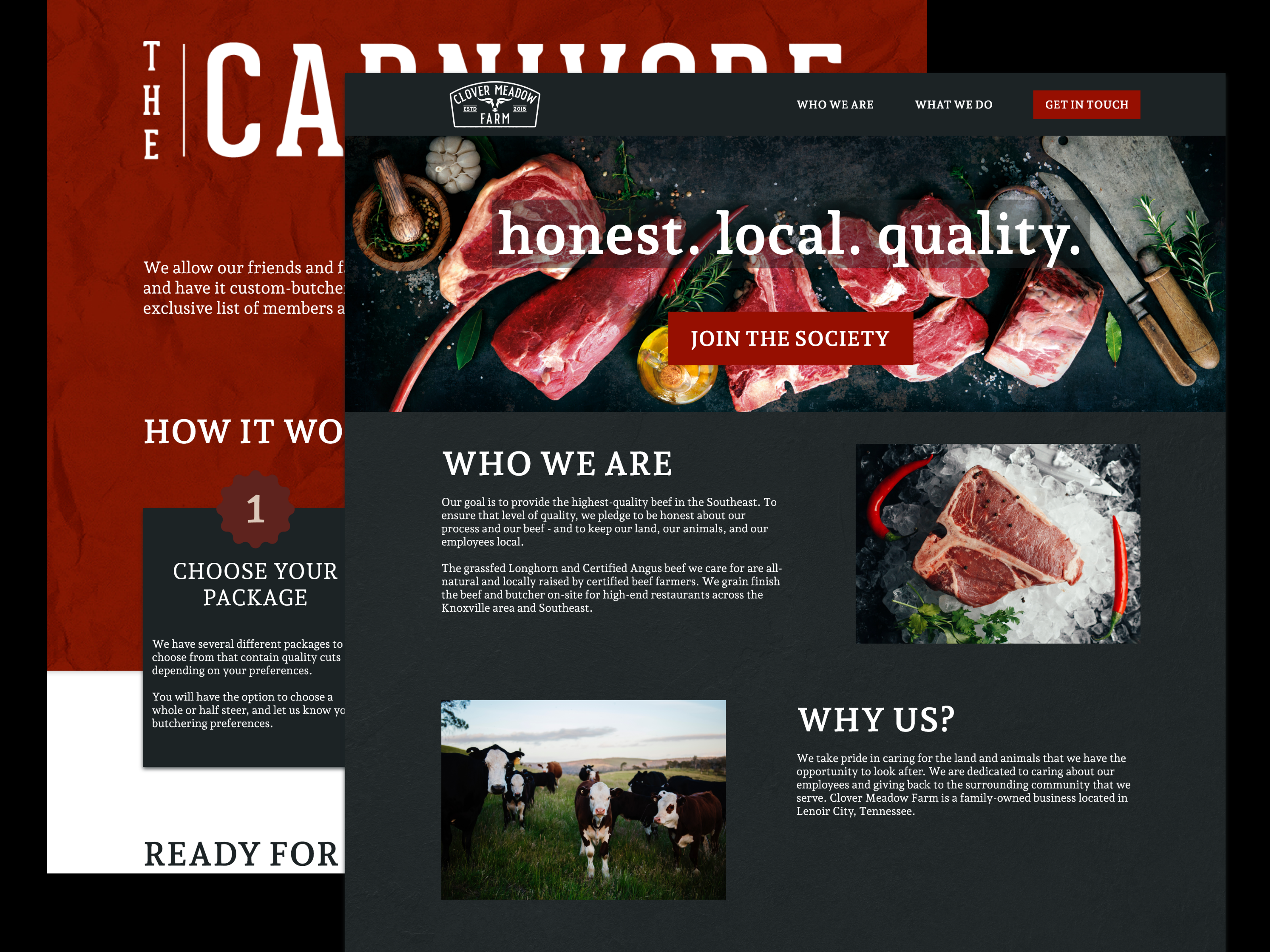 Example of Farm to Table Landing Page UI Design