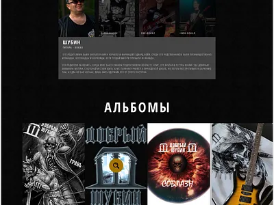 Рок группа "Добрый Шубин" branding graphic design ui