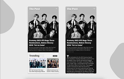 News & Article Mobile app design article articles bts design feed figma mobile news news app newslatter newspaper ui