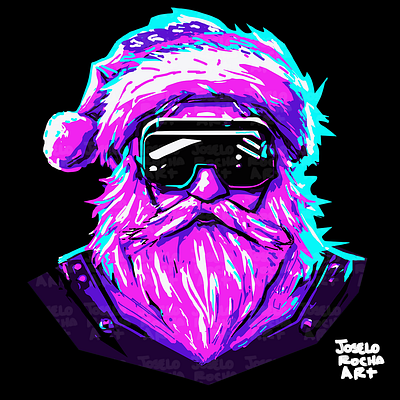 Christmas Shirt : Ciberpunk Santa 2 character graphic design illustration snow clothing