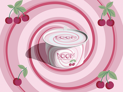 BOOM Visual Brand Identity boom branding graphic design identity illustration logo logotype package design vector yogurt