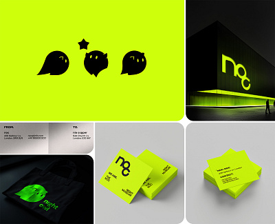 noc - branding for a nighttime museum branding exhibition graphic design grid instagram logo museum ui