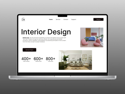 Website Landing page Design Interios Design Service ui uidesign uiux