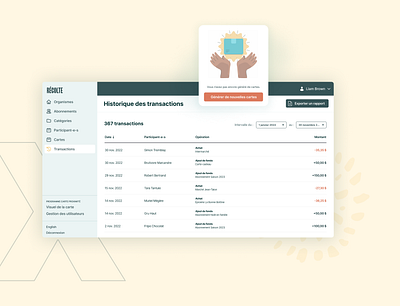 Récolte app design quebec sigmund ui