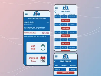 DIY Appliance Repair app branding design graphic design illustration logo ui ux