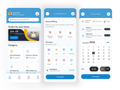 House cleaning, repair App 2022 clean design habib home repair house repair house repair service mobile app repair repair app design service app ui ux