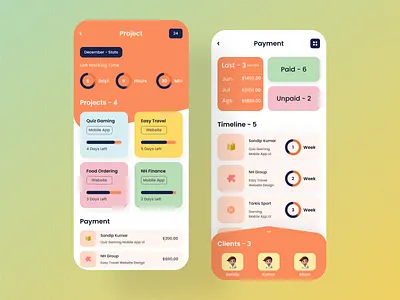 Payment - Mobile App app app design clean design client finance manage minimal mobile app parsonal payment payment app ui design