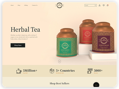 The Tea Heaven Shopify Store celebration design ecommerce graphic design illustration shopify store ui ux