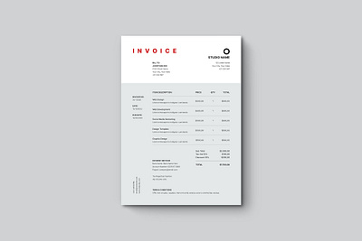 Minimalist Invoice Template accounting bill illustrator indesign invoice invoice template invoices layout design receipt template