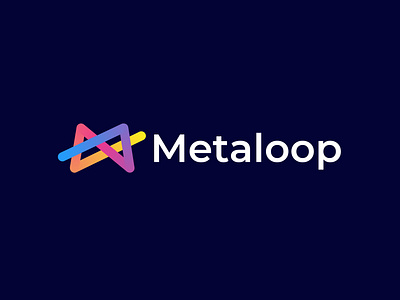 Metaloop - letter M and Infinity logo concept a b c d e f g h i j k l m n abstract logo blockchain branding crypto ecomerce gradient infinity letter logo letter m logo logo design loop meta metaverse modern logo o p q r s t u v w x y z