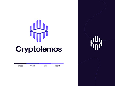 Cryptolemos Logo | Crypto Currency Logo Concept 3d 3d logo bitcoin branding btc canada concept crypto crypto currency design flat graphic design illustration iran logo logo concept logo design