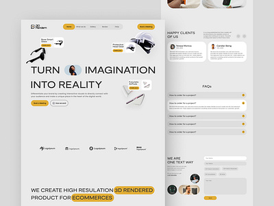 3D Rendern Landing Page 2023 trending 3d 3d product clean design design ecommerce landing page figma landing page minimal design ui ui design uiux