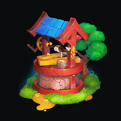 The Well concept art design game art illustration