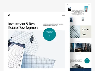 Real Estate platform design flat minimal typography ui