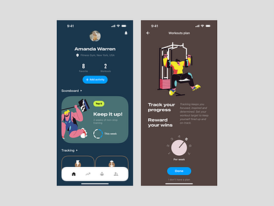 Inspired by Cuberto modern ui