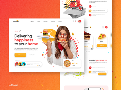 Foodiveri - Food delivery 3d app branding creativity design food food delivery graphic design hero illustration inspiration landing page logo ui ux uxui inspiration vector webdesign webdesign inspiration website