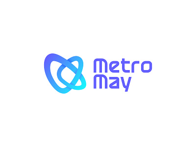 Metro May creative logo heart logo home house minimalist logo real estate logo