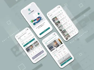 EASYSTAY mobile application adobe application bixbytes buy and sell figma mobile mobile application mobile ui photoshop property property app ui ux xd