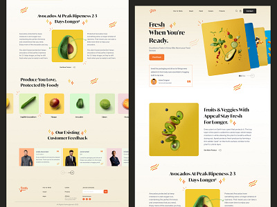 Foody___ Organic food Landing Page customer eat eating food food delivery landing page food order fruits health ingredient interface landing page order organic organic food product recipe testimonial ui vegetable website