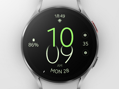 Watch Face Wear OS black design digital elegant graphic design illustration minimal samsung smartwatch technology ui watch watchface wear os