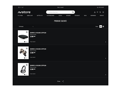 AV Store Wishlist ui user interface design ux