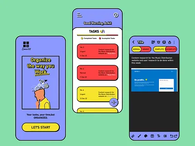 Task Organizer & Note Taking Mobile App app concept figma mobile app note taking notes organizer task to do ui ux