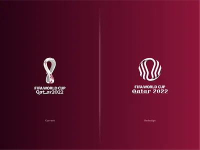 FIFA World Cup: Qatar 2022 - Logo Redesign 2022 brand identity branding design fifa identity design illustration logo logo design logo redesign logos qatar rebranding redesign sport world cup
