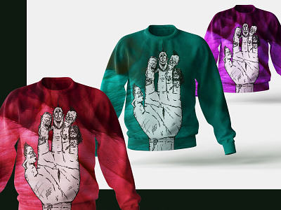Sweatshirt. My Left Heads branding caracter clothes design drawing graphic design graphics illustration monster sketch sketches sweatshirt