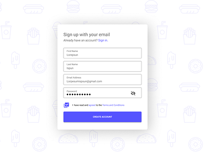 Register/Sign up Page app branding graphic design ui ux