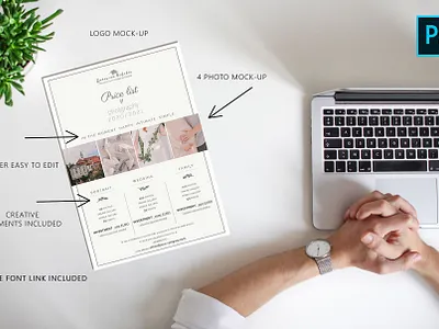 Photography template price list-A4 #1 app branding design graphic design illustration logo typography ui ux vector