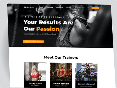 Fitness Landing Page crossfit exercise fitness fitnesswebsite gymlandingpage healthwebsite sports ui workout