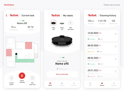 Tefal Robots | Mobile App Concept android ios mobile app robots tefal ui ux