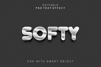 Softy 3d text effect luxury