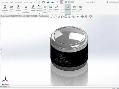 Hair-jell cup for manufacturing 3d 3d design 3d maker 3d model 3d modeling 3d object 3d printing animation design model printing product design rendering solidwork