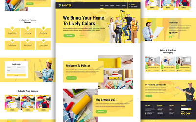 Painter Website UX Ui Design branding graphic design ui