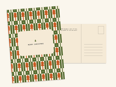 2022 Annual Christmas Postcard checkered christmas card folkart holiday card holiday pattern minimalist christmas nordic christmas pattern retro vintage christmas