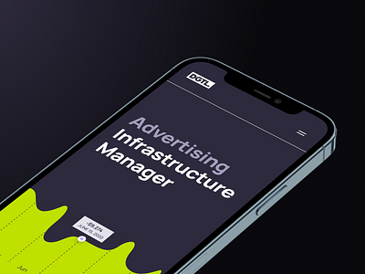 DGTL. Advertising Infrastructure Manager branding mobile mobile design mockup product product page ui ui design ux