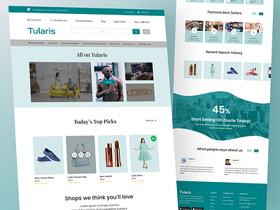 Tularis Multi Vendor E-commerce Website design e commerce ecommerce ecommerce design ecommerce landing page ecommerce shop ecommerce website ecommerce website design fashion fashion ecommerce fashion website homepage landing page landing page design minimal multi vendor website typography ui web design website design