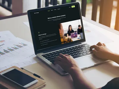 FinTech About Us Page about about us black design fintech green landing landing page mockup ui ui kit ux web website