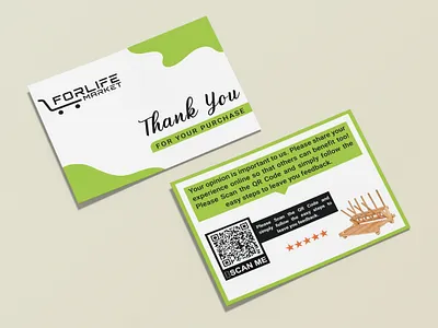 Amazon Thank You Card designed for For Life Market advert advertising amazon amazon thank you card branding design insert card post card product card design product insert card promotion review card thank you card