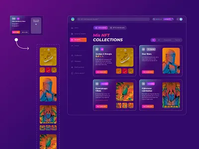 NFT Collection Concept 3d blockchain crypto designsystem figma jordan productdesigner ui ux