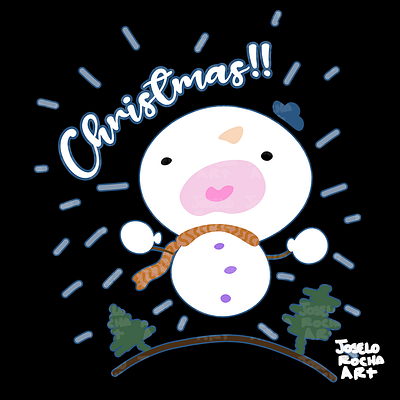 Christmas Shirt : Cute Christmas Snowboy adorable carrot nose cute illustration