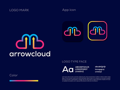 Arrowcloud logo design app logo arrow branding cloud cloud logo design freelancer graphic design hire icon logo illustration letter logo logo logo design logo designer logo idea logo mark mark web logo work